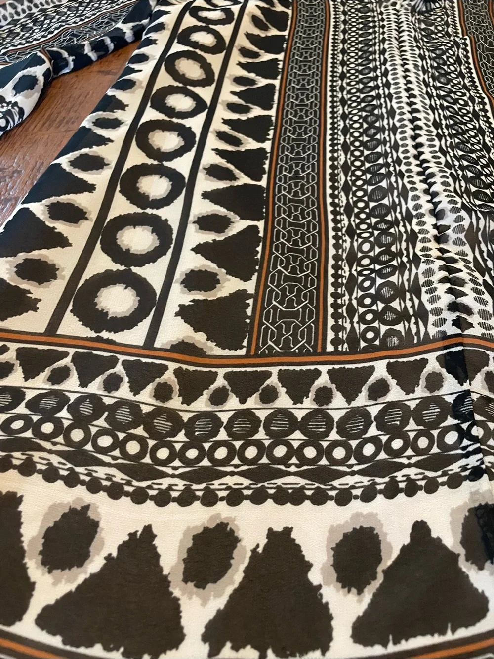 fab'rik Black & Cream Printed Boho Mini Dress - Picture 5 of 5